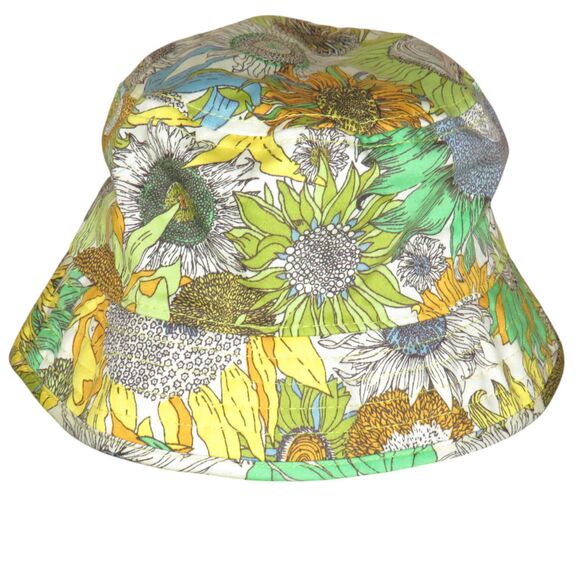 Liberty Of Londond x Target Cotton Blend Sunflower Print Bucket Hat EUC